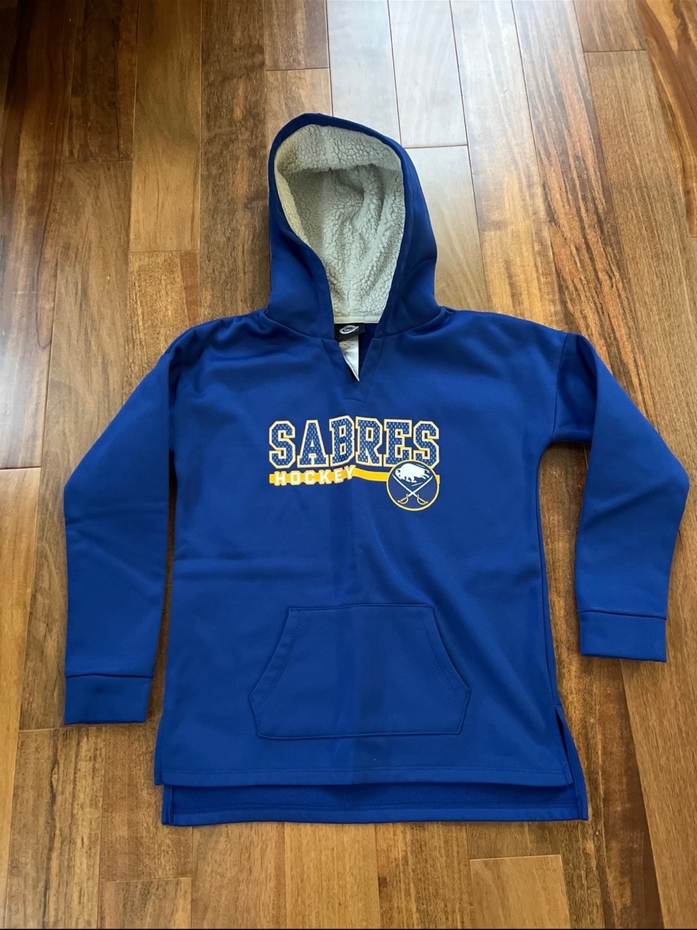 Nike Blue Buffalo Sabres Hooded Pullover with Sherpa Lining